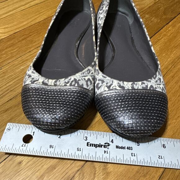 Coach Shine Sequence Ballet Cheetah Print Round-Toe Flats Women's 7 - Picture 11 of 11